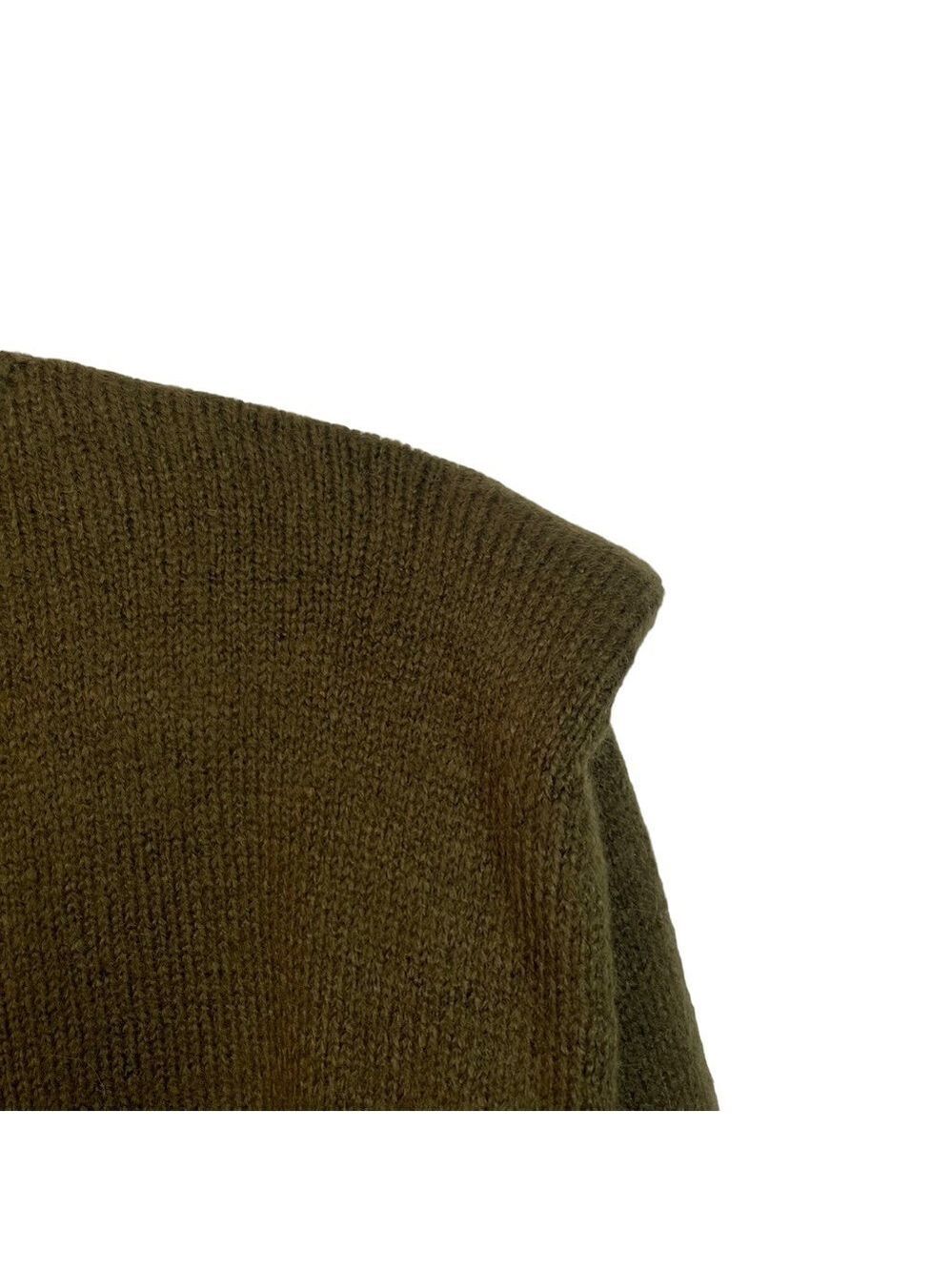 MNG Mango Green Knit Wool Blend Long Sleeve Crew Neck Sweater Size Medium - Picture 10 of 16